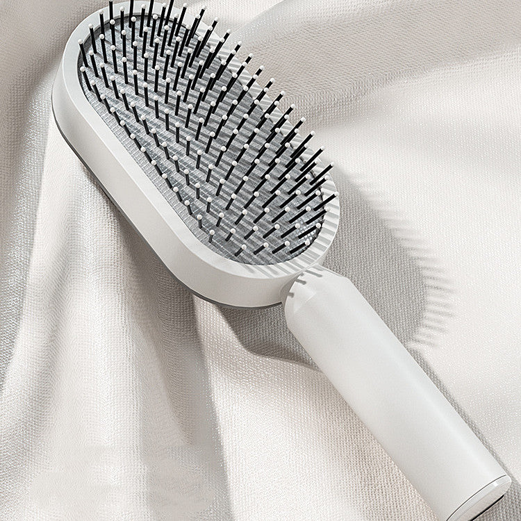 Self Cleaning Hair Brush For Women Comb Anti-Static Hairbrush - TrendsfashionIN