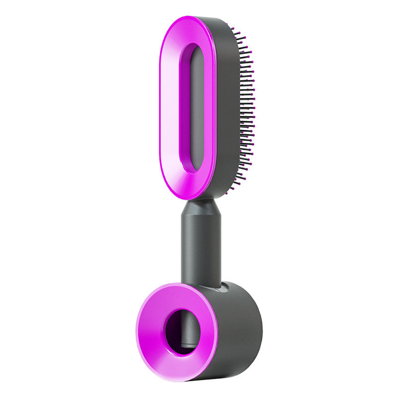 Self Cleaning Hair Brush For Women Comb Anti-Static Hairbrush - TrendsfashionIN