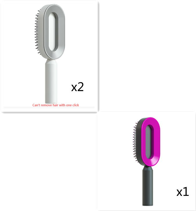 Self Cleaning Hair Brush For Women Comb Anti-Static Hairbrush - TrendsfashionIN