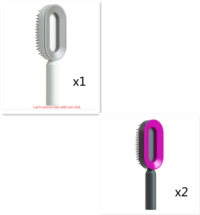 Self Cleaning Hair Brush For Women Comb Anti-Static Hairbrush - TrendsfashionIN