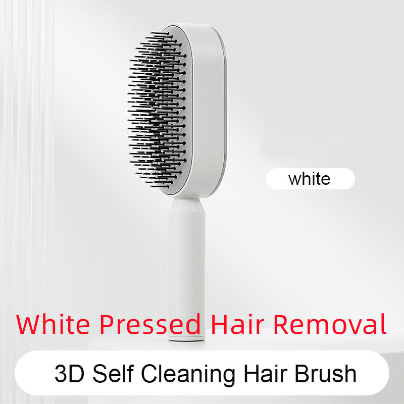 Self Cleaning Hair Brush For Women Comb Anti-Static Hairbrush - TrendsfashionIN