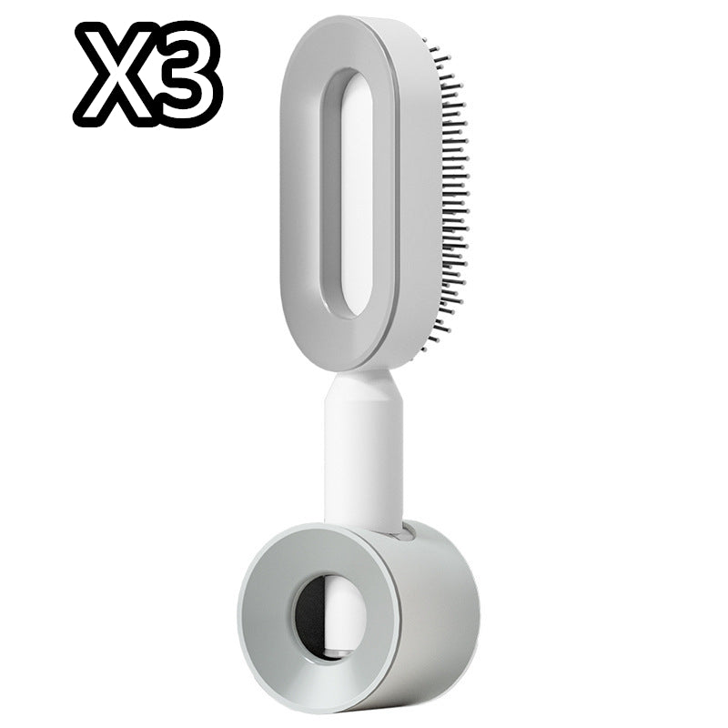Self Cleaning Hair Brush For Women Comb Anti-Static Hairbrush - TrendsfashionIN