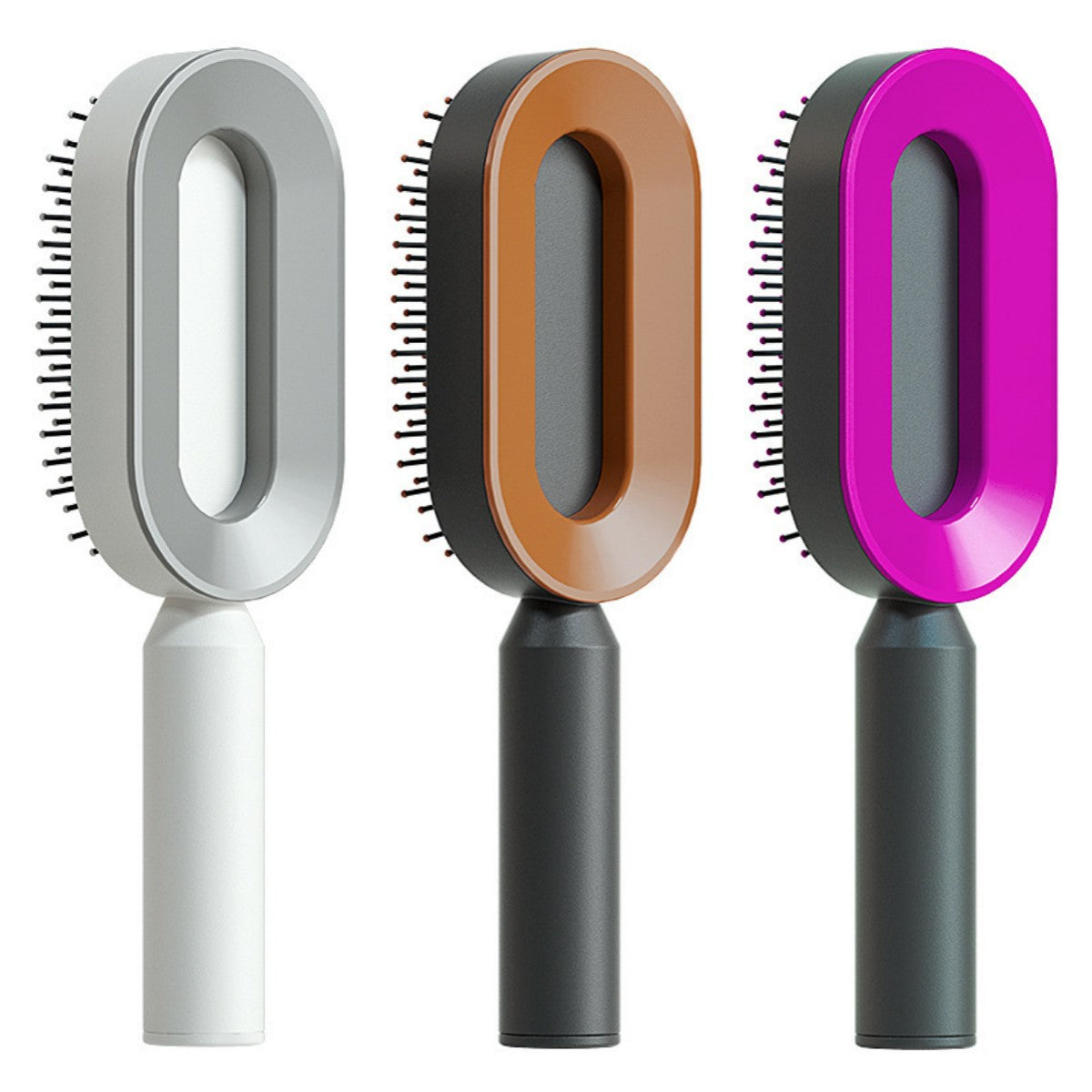Self Cleaning Hair Brush For Women Comb Anti-Static Hairbrush - TrendsfashionIN