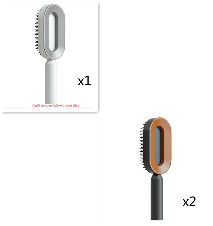 Self Cleaning Hair Brush For Women Comb Anti-Static Hairbrush - TrendsfashionIN