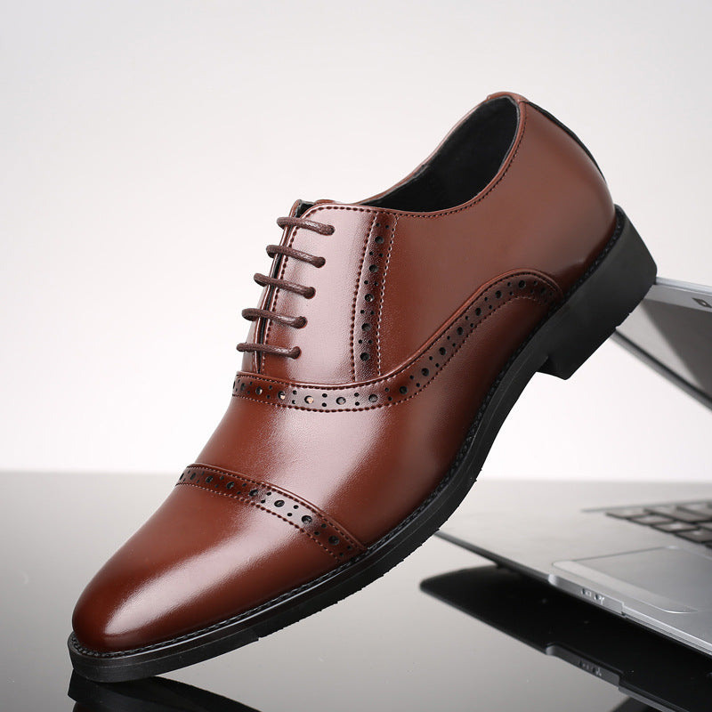 Korean Style British Casual Business Leather Shoes Men - TrendsfashionIN