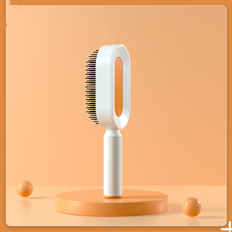 Self Cleaning Hair Brush For Women Comb Anti-Static Hairbrush - TrendsfashionIN