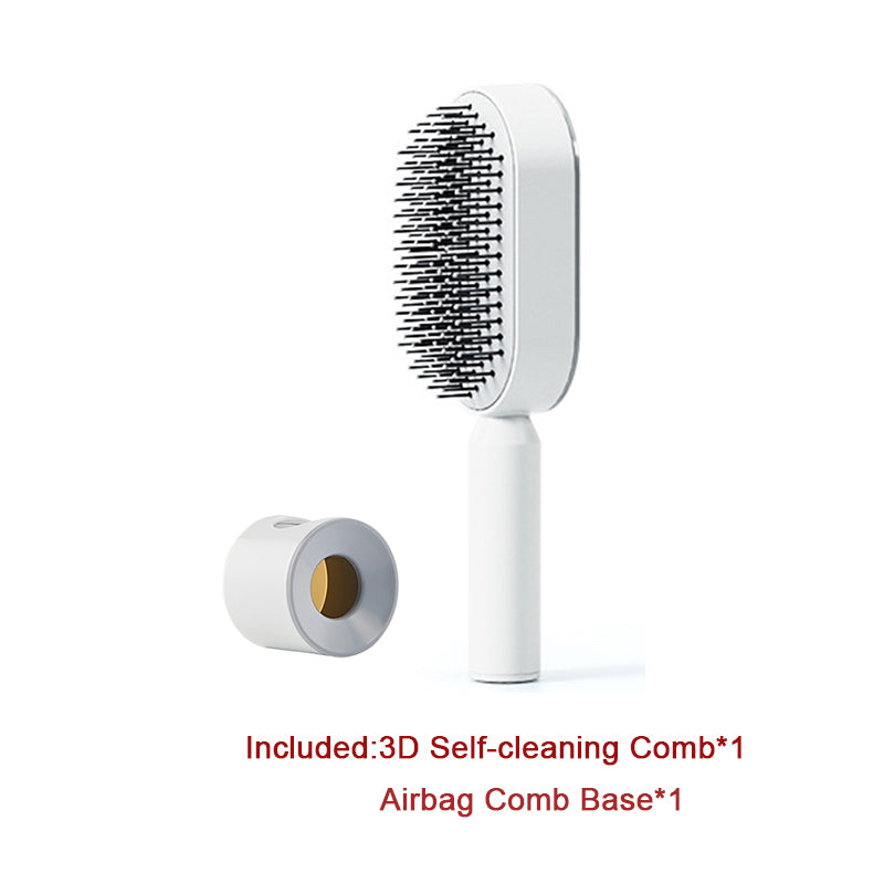 Self Cleaning Hair Brush For Women Comb Anti-Static Hairbrush - TrendsfashionIN