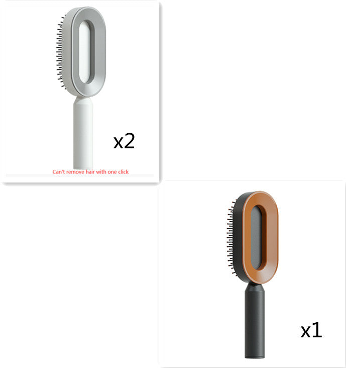 Self Cleaning Hair Brush For Women Comb Anti-Static Hairbrush - TrendsfashionIN