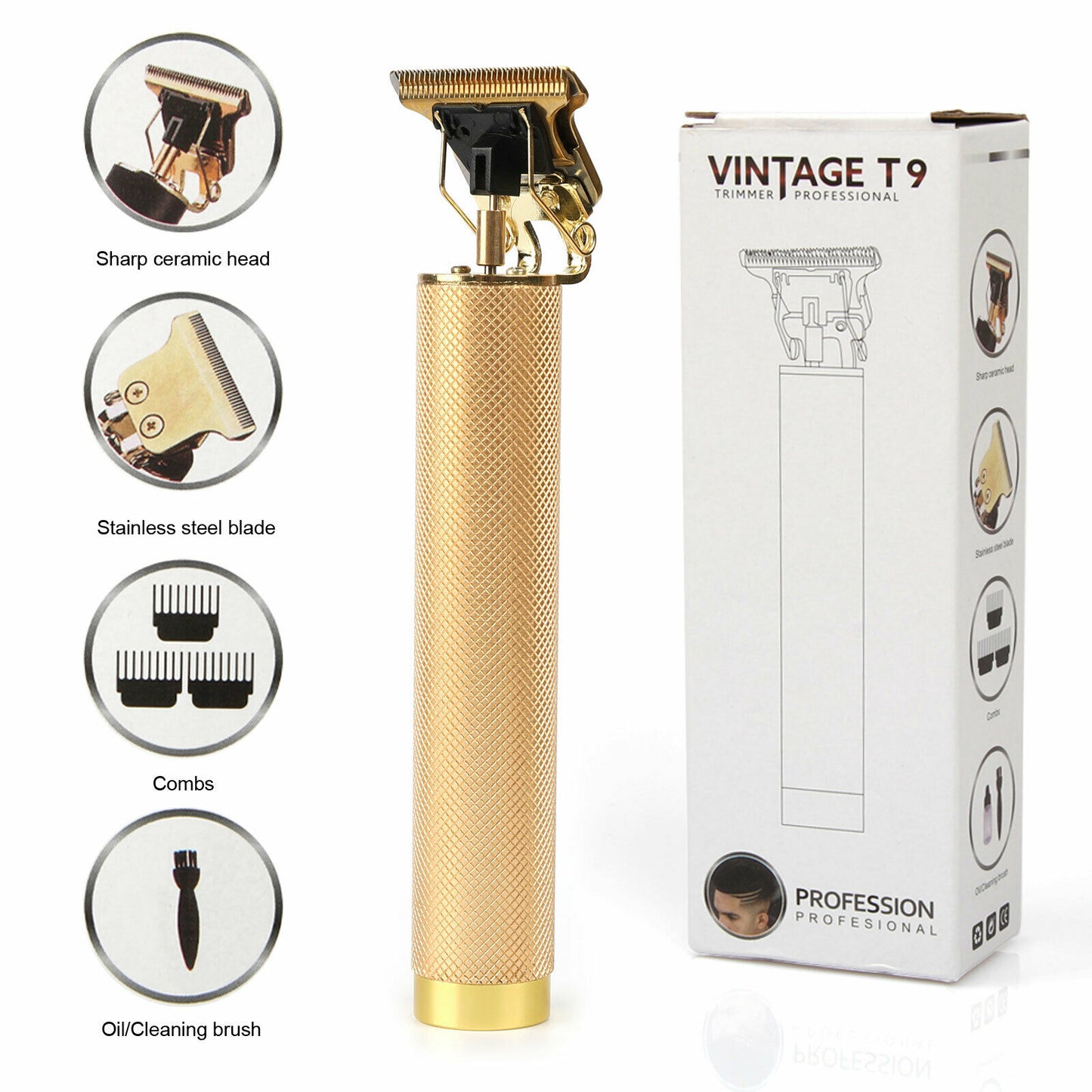 USB Electric Hair Clippers Rechargeable Shaver Beard Trimmer Professional - TrendsfashionIN
