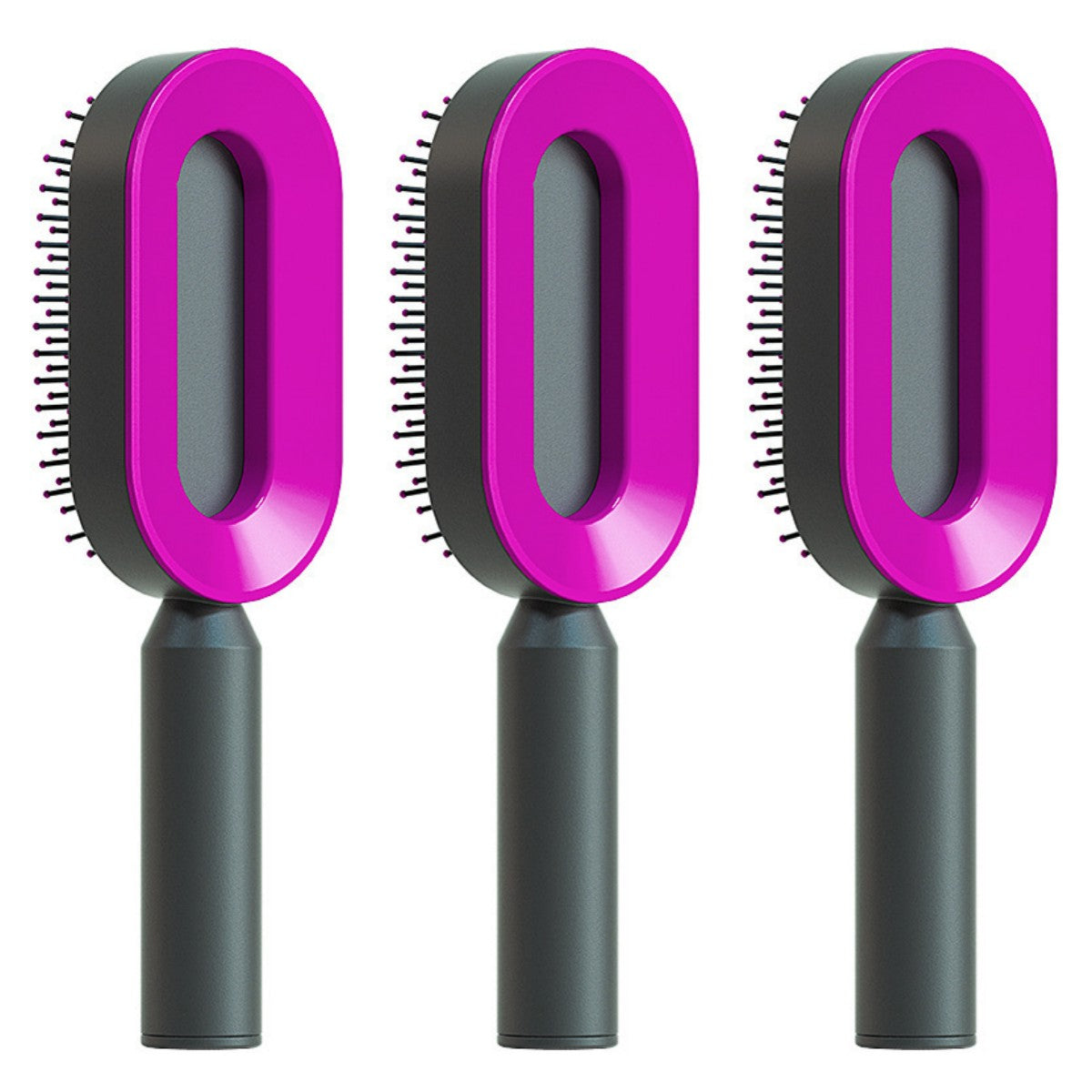 Self Cleaning Hair Brush For Women Comb Anti-Static Hairbrush - TrendsfashionIN