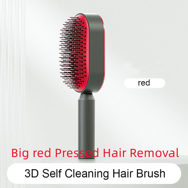 Self Cleaning Hair Brush For Women Comb Anti-Static Hairbrush - TrendsfashionIN