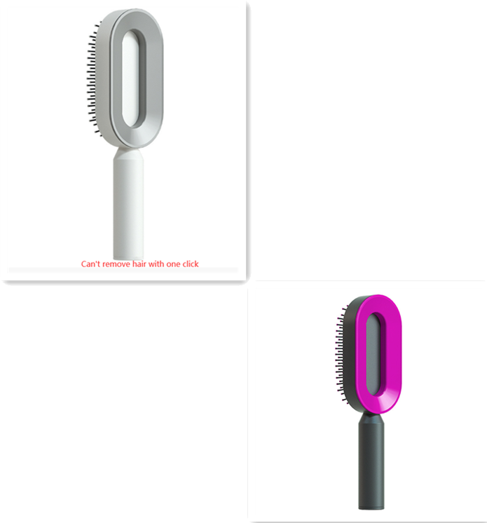 Self Cleaning Hair Brush For Women Comb Anti-Static Hairbrush - TrendsfashionIN