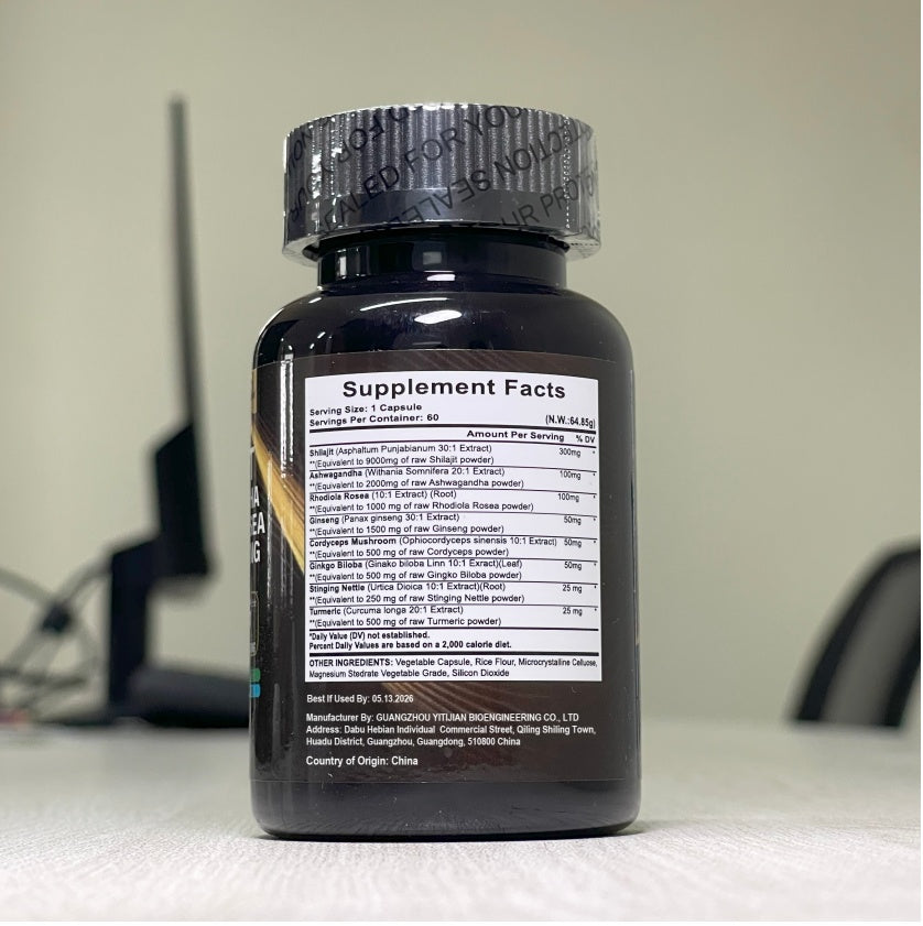 GlowVigor Shilajit 9000 Panax Ginseng 1500MG Ashwagandha and More