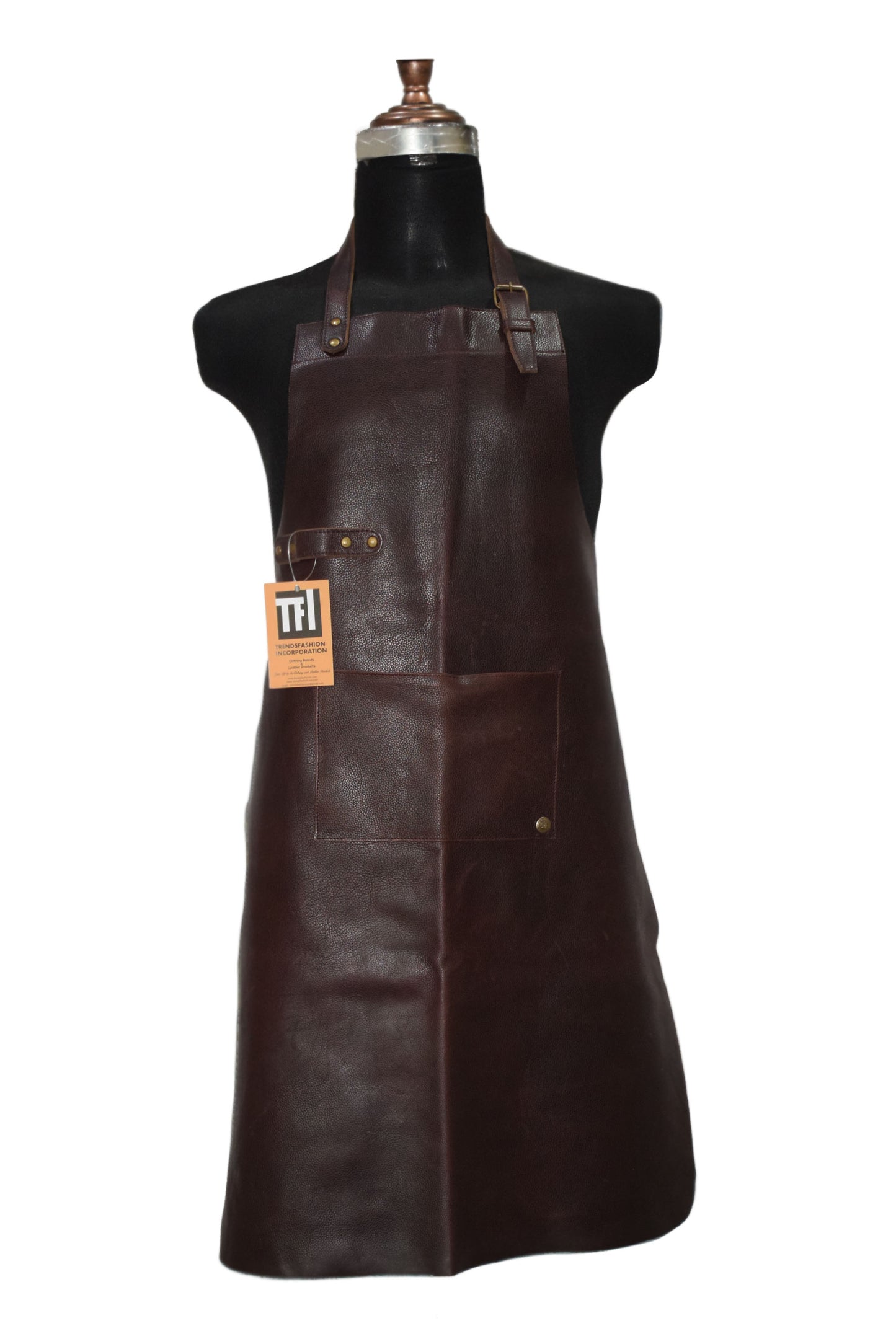 Brown Real Leather Apron Butcher Apron Cook Apron BBQ Apron Cooking Apron - TrendsfashionIN