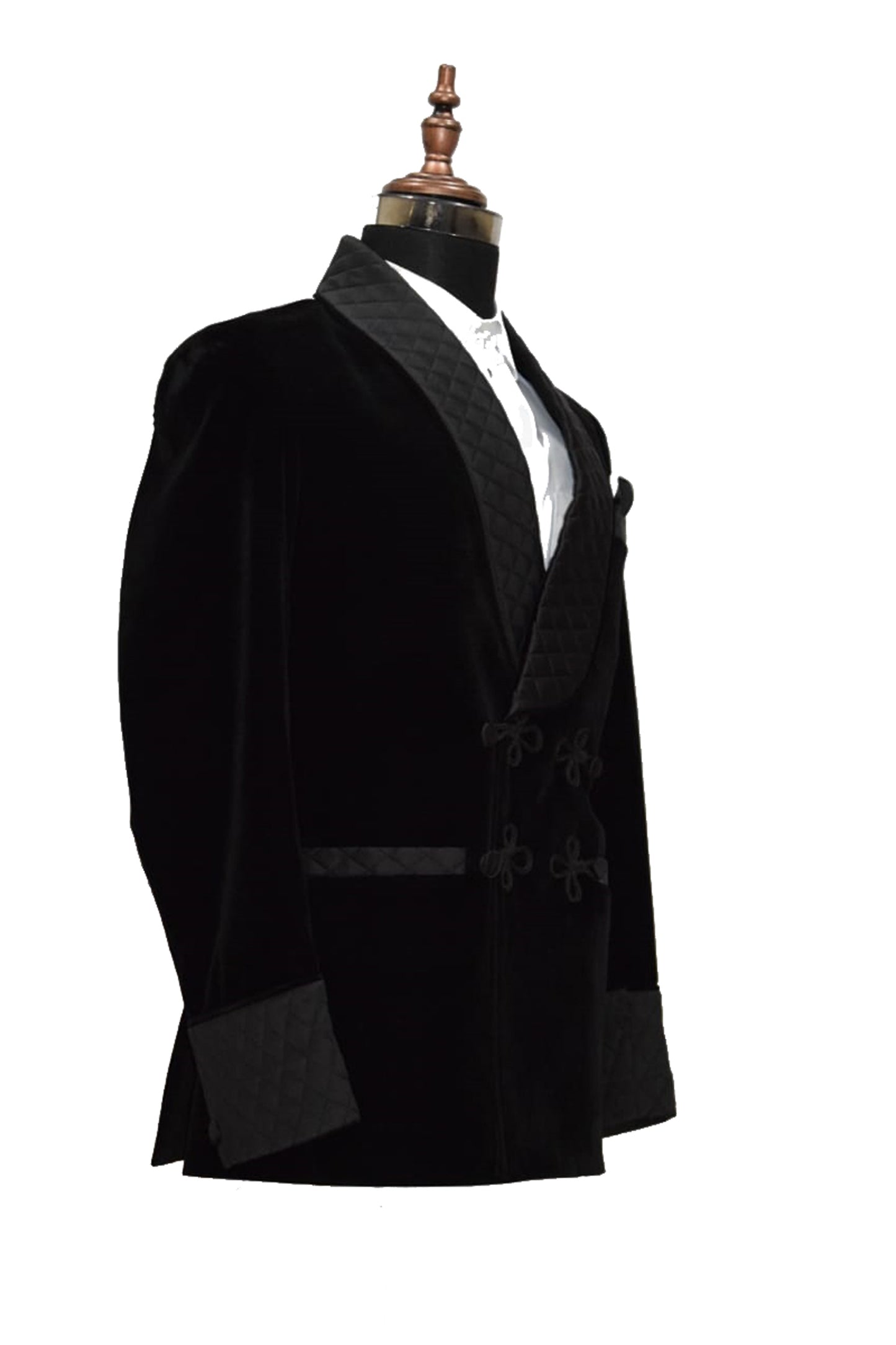 Men Black Smoking Jacket Dinner Party Wear Coat - TrendsfashionIN