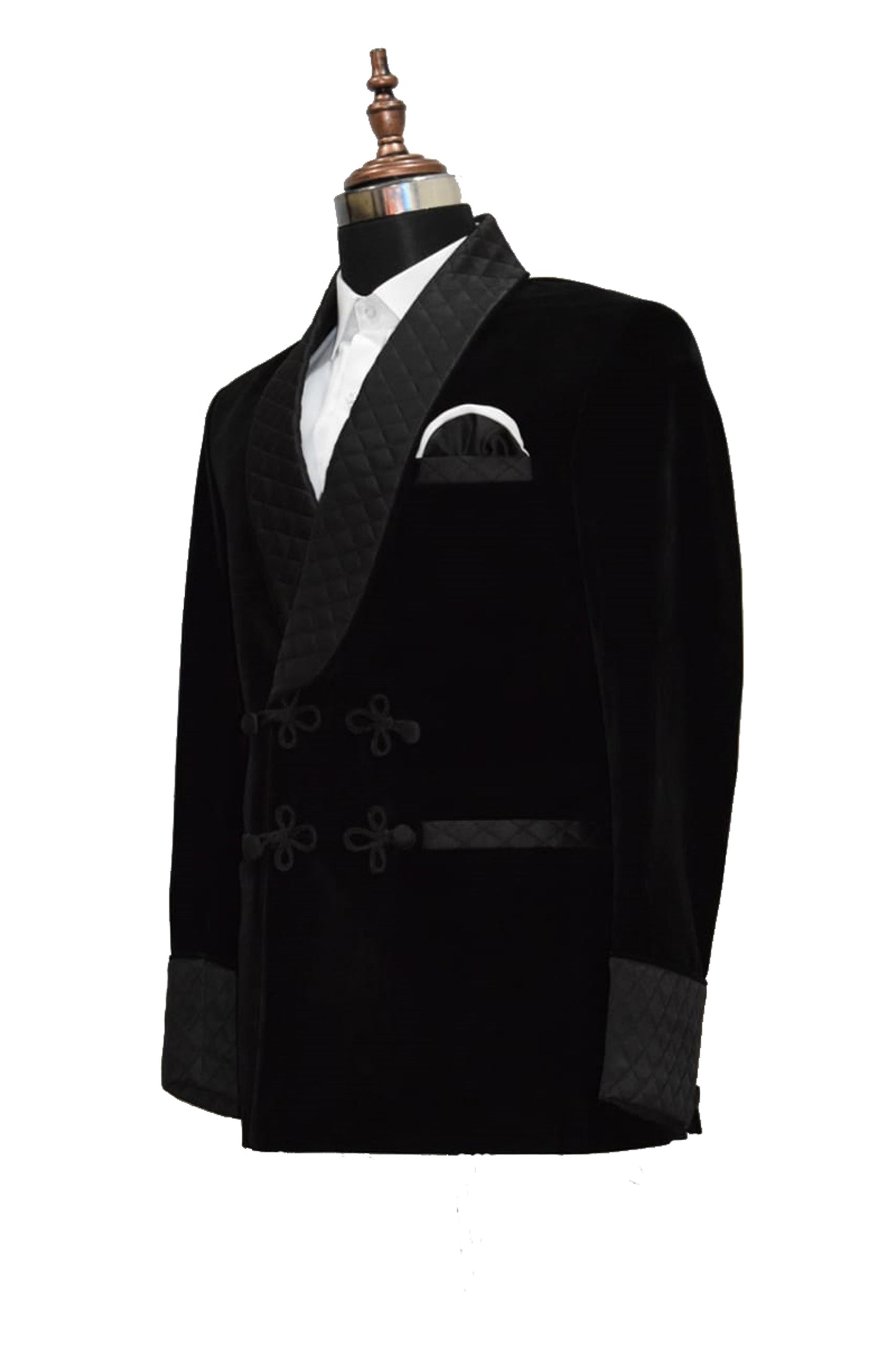 Men Black Smoking Jacket Dinner Party Wear Coat - TrendsfashionIN
