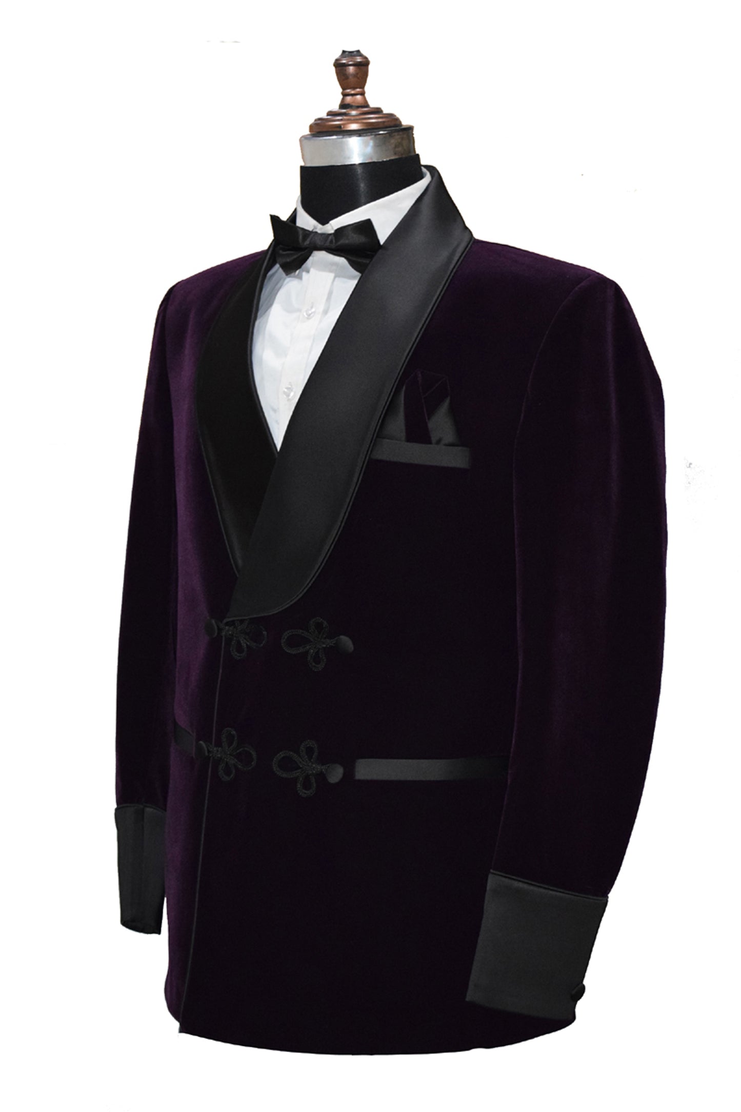 Men Purple Smoking Jacket Dinner Party Wear Blazer - TrendsfashionIN