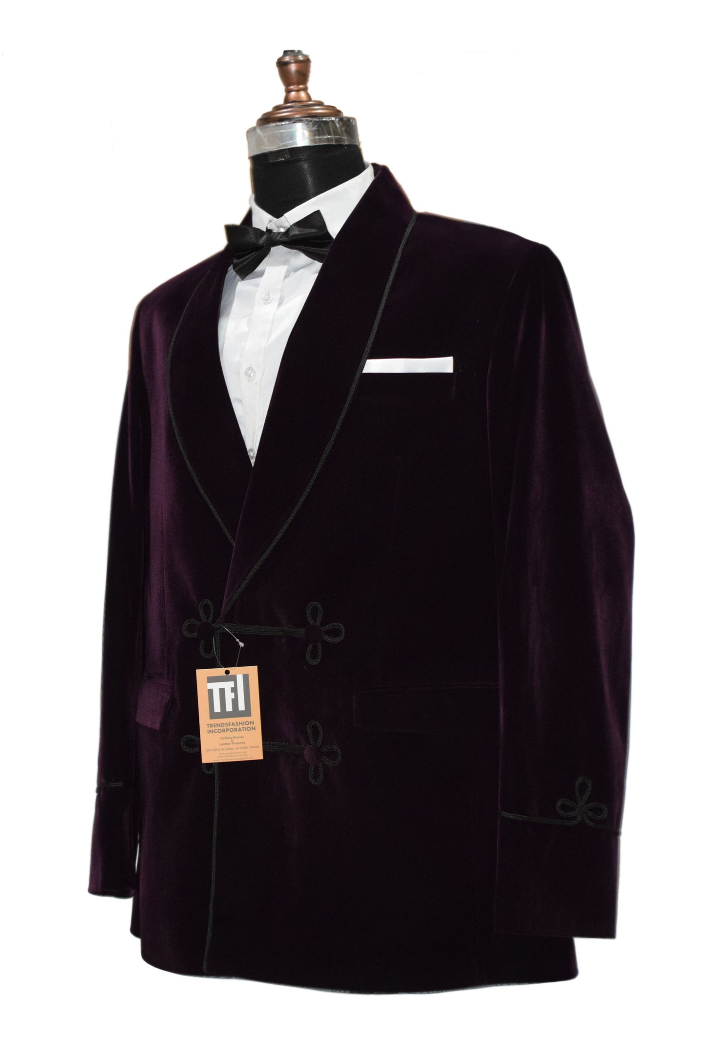 Men Purple Smoking Jackets Blazer Dinner Party Wear Blazer - TrendsfashionIN
