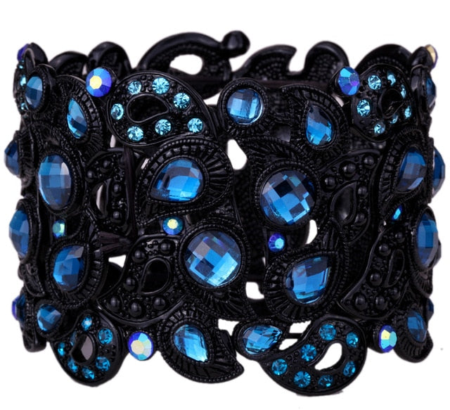 Stretch Bracelet Vintage Flower Crystal Women - TrendsfashionIN