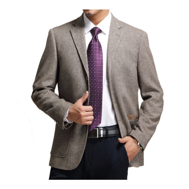 Men Winter Tweed Fabric Business Suits - TrendsfashionIN
