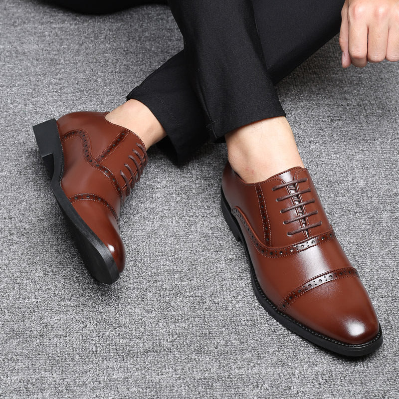 Korean Style British Casual Business Leather Shoes Men - TrendsfashionIN