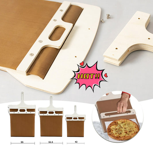 3 Sizes Sliding Pizza Wooden Handle Transfer Pizza Kitchen Gadgets - TrendsfashionIN