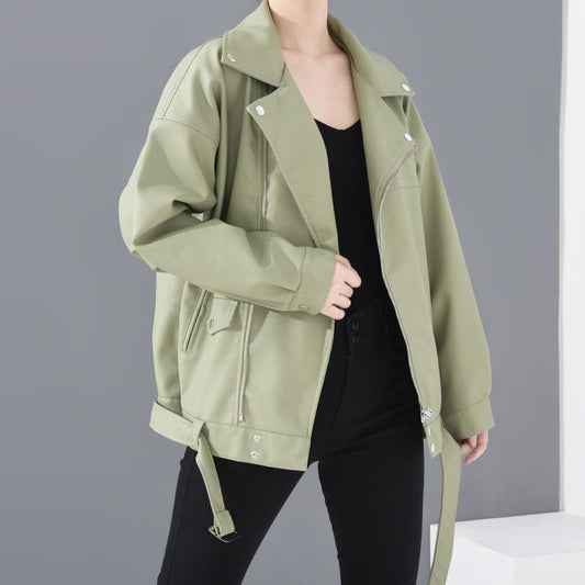Leather Jacket Student Motorcycle Jacket - TrendsfashionIN