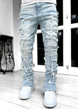 Load image into Gallery viewer, Men Trousers Individual Patched Pants Long Tight Fit Stacked Jeans For Mens Clothing
