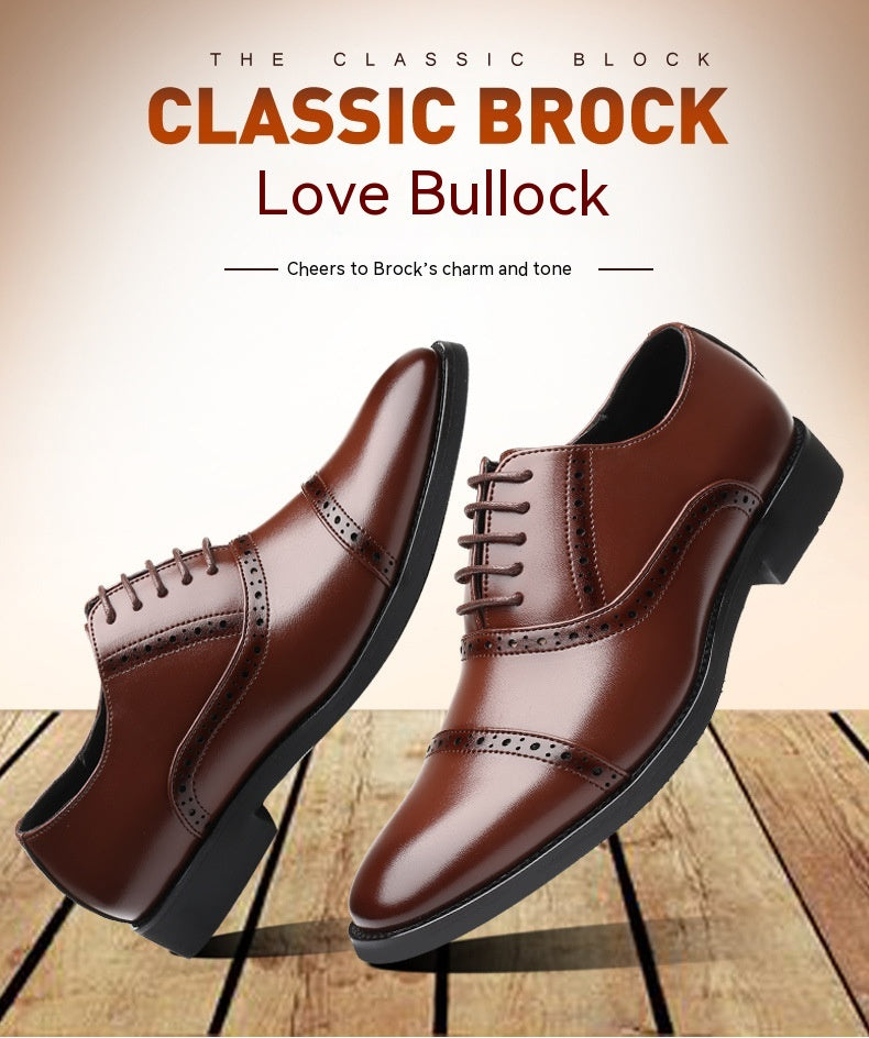Korean Style British Casual Business Leather Shoes Men - TrendsfashionIN