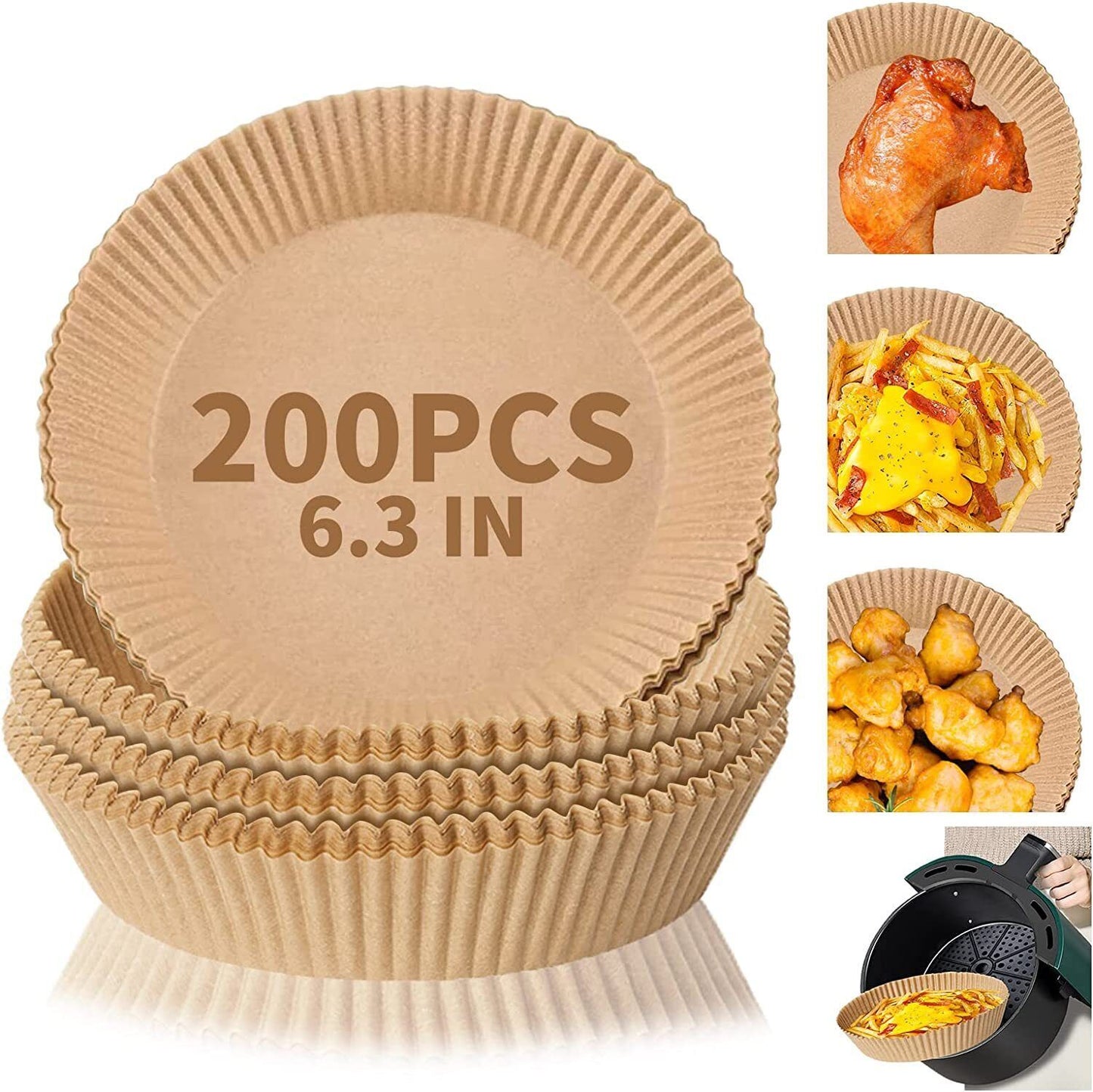 Air Fryer 200PCS Disposable Paper Liner Non-stick