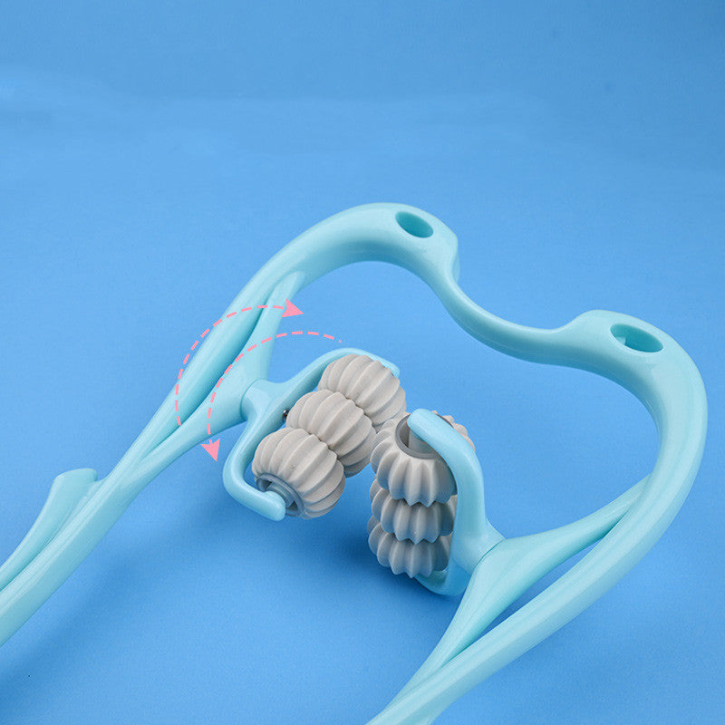Multifunctional Manual Six-wheel Neck Massager Relieve Roller Massage Tool