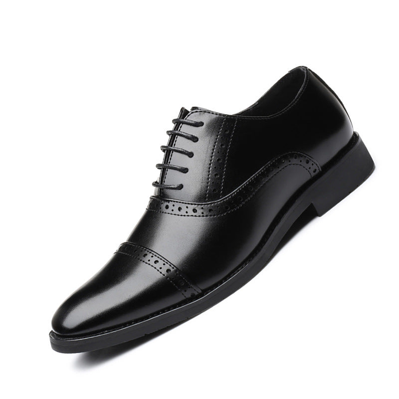 Korean Style British Casual Business Leather Shoes Men - TrendsfashionIN