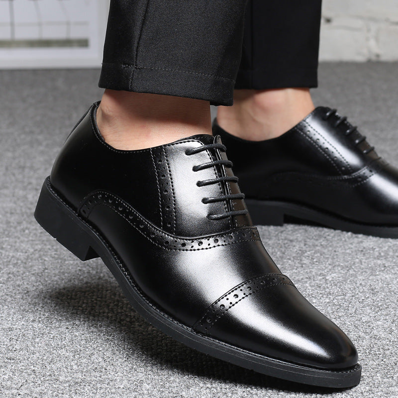 Korean Style British Casual Business Leather Shoes Men - TrendsfashionIN