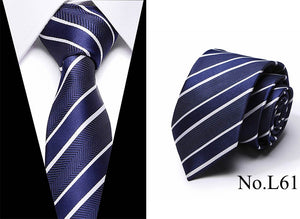 Men's Accessories Striped  Plaid Pattern Business Silk Tie Necktie