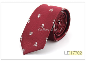 Skull Ties For Men Classic Polyester Neckties Fashion Men Tie