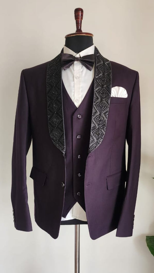 Hand Work Embroidery 3 Piece Suits, Designer Wedding, Dinner Party Wear Suits
