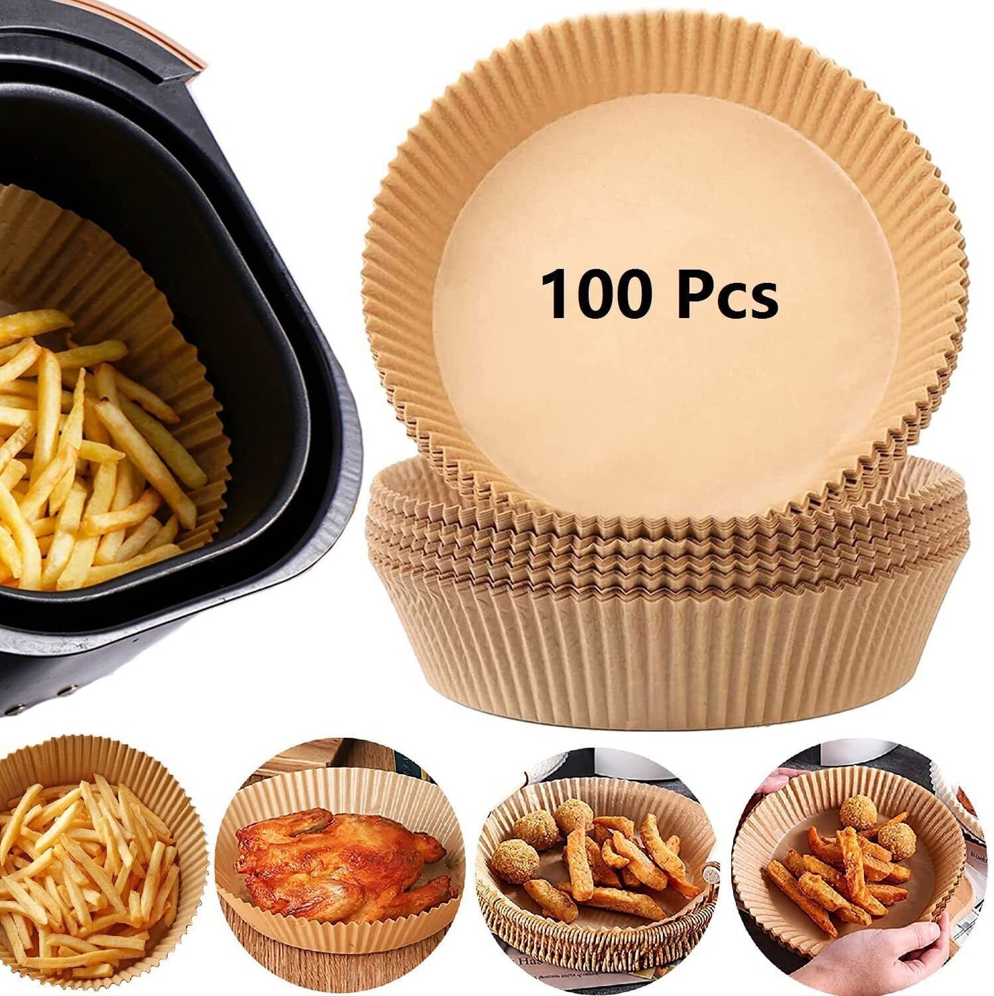 Air Fryer 200PCS Disposable Paper Liner Non-stick