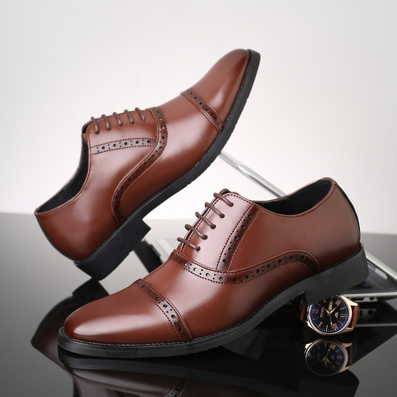 Korean Style British Casual Business Leather Shoes Men - TrendsfashionIN