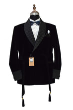 Load image into Gallery viewer, Man Black Smoking Jackets Robes Designer Party Wear Coat
