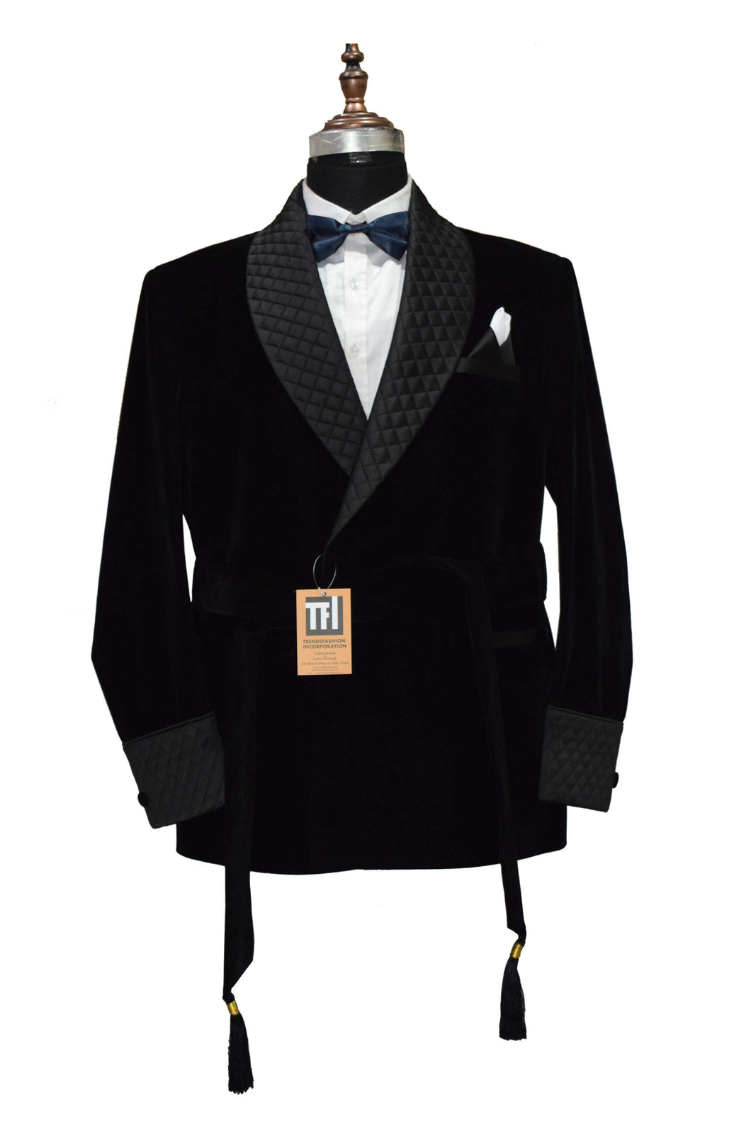 Man Black Smoking Jackets Robes Designer Party Wear Coat