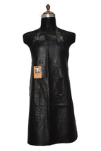 Load image into Gallery viewer, Black Real Leather Apron Butcher Apron Cook Apron BBQ Apron Cooking Apron
