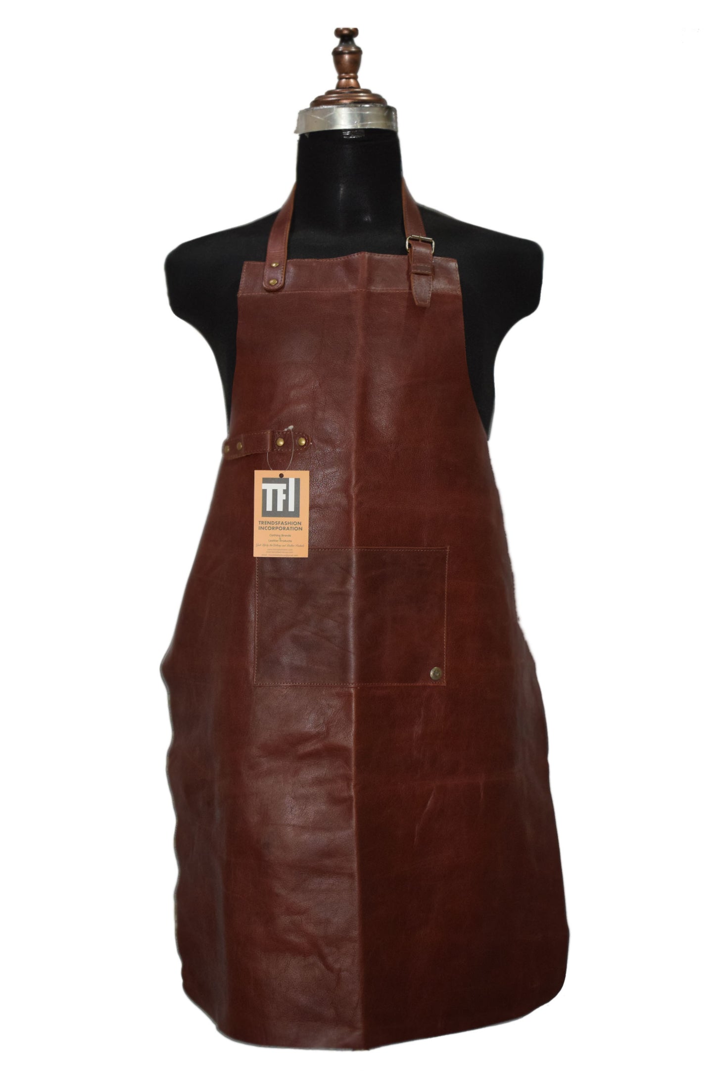 Brown Real Leather Apron Butcher Apron Cook Apron BBQ Apron Cooking Apron - TrendsfashionIN