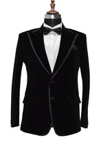 Load image into Gallery viewer, Men Black Smoking Jacket Dinner Party Wear Blazer Coat - TrendsfashionIN
