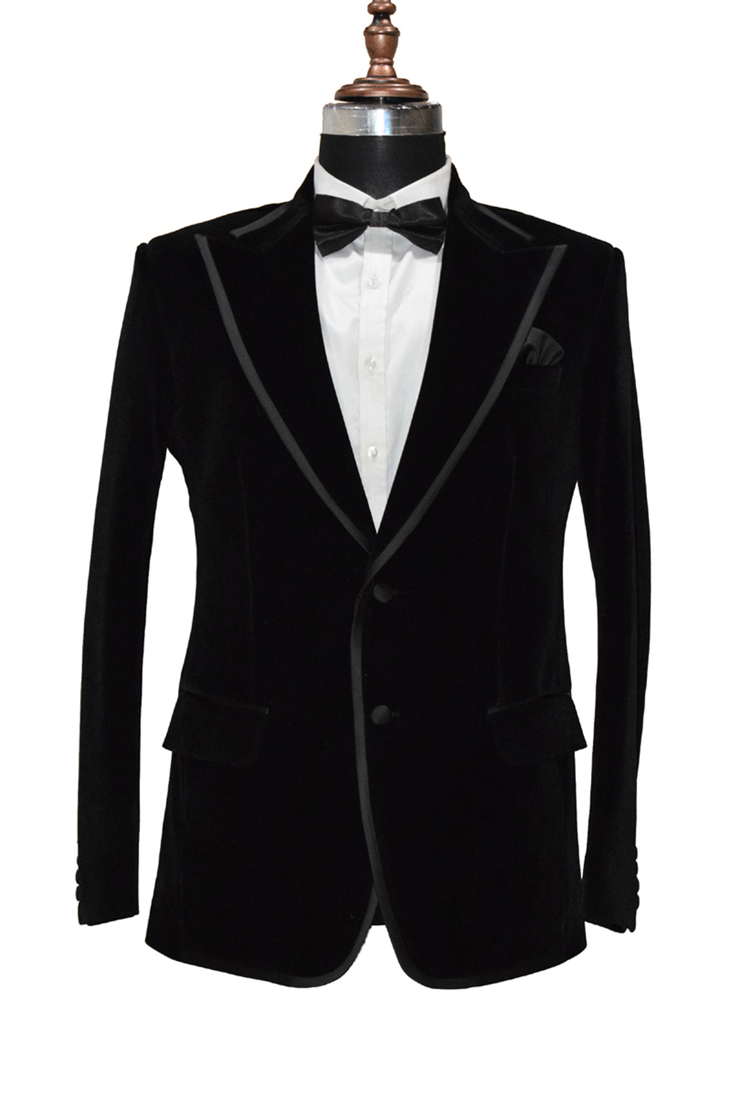 Men Black Smoking Jacket Dinner Party Wear Blazer Coat - TrendsfashionIN