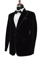 Load image into Gallery viewer, Men Black Smoking Jacket Dinner Party Wear Blazer Coat - TrendsfashionIN
