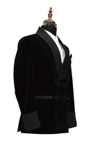Load image into Gallery viewer, Men Black Smoking Jacket Dinner Party Wear Coat - TrendsfashionIN
