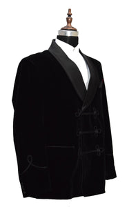 Men Black Smoking Jacket Designer Dinner Party Wear Coat - TrendsfashionIN