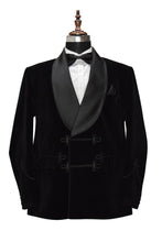 Load image into Gallery viewer, Men Black Smoking Jacket Dinner Party Wear Blazer - TrendsfashionIN
