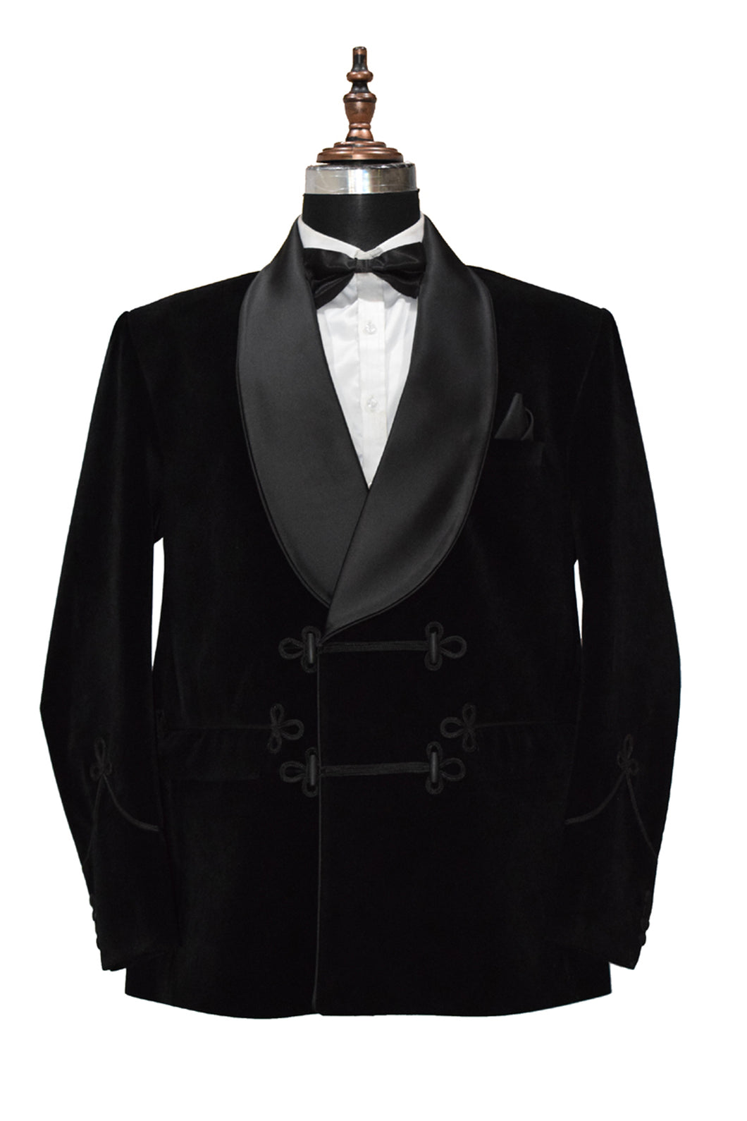 Men Black Smoking Jacket Dinner Party Wear Blazer - TrendsfashionIN