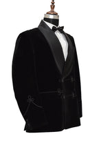 Load image into Gallery viewer, Men Black Smoking Jacket Dinner Party Wear Blazer - TrendsfashionIN
